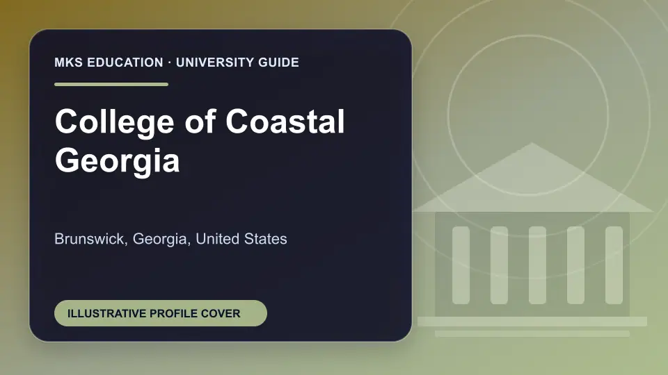 Illustrative MKS Education profile cover for College of Coastal Georgia in the USA