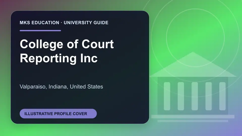 Illustrative MKS Education profile cover for College of Court Reporting Inc in the USA