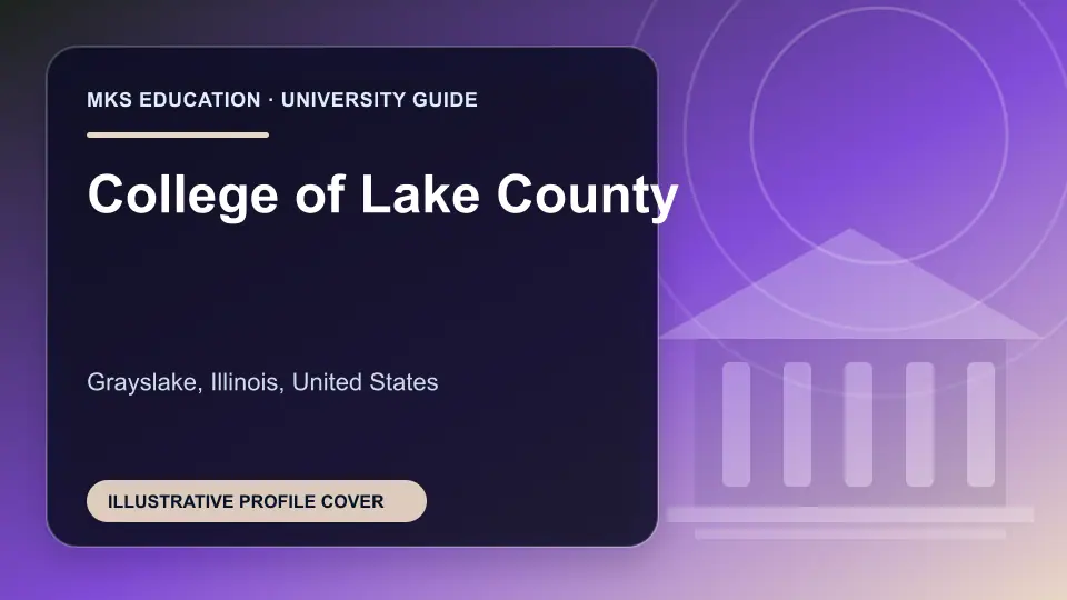 Illustrative MKS Education profile cover for College of Lake County in the USA