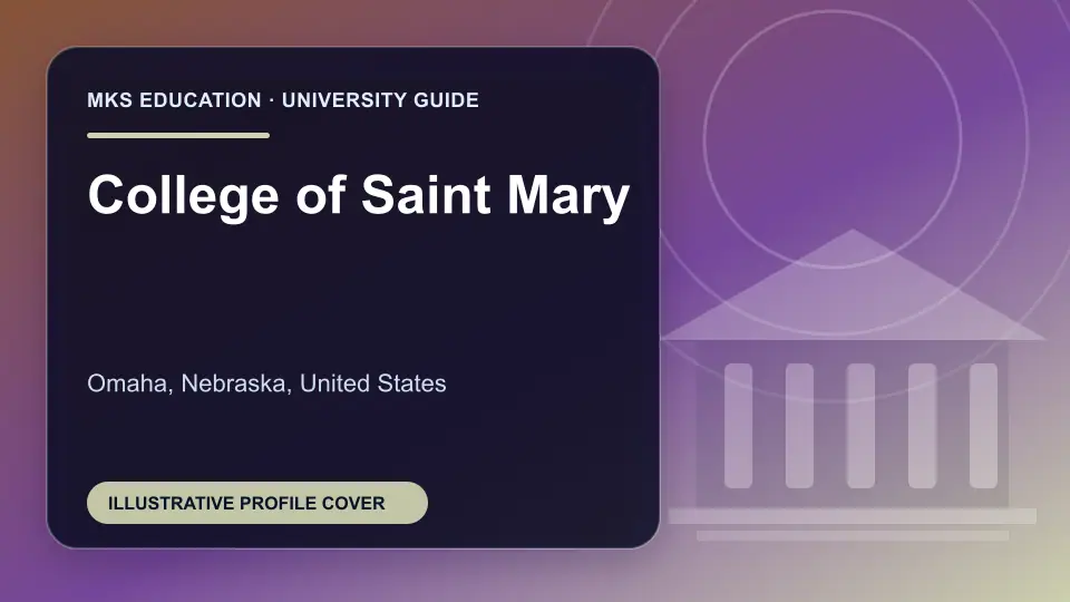 Illustrative MKS Education profile cover for College of Saint Mary in the USA
