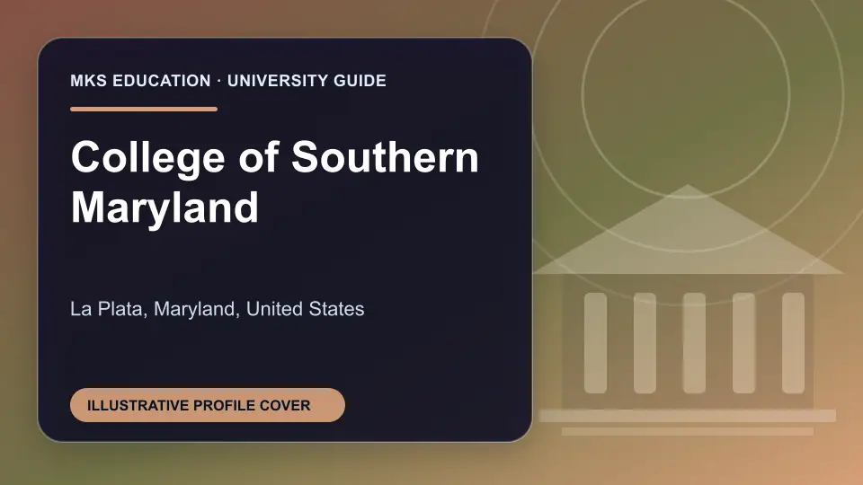 Illustrative MKS Education profile cover for College of Southern Maryland in the USA