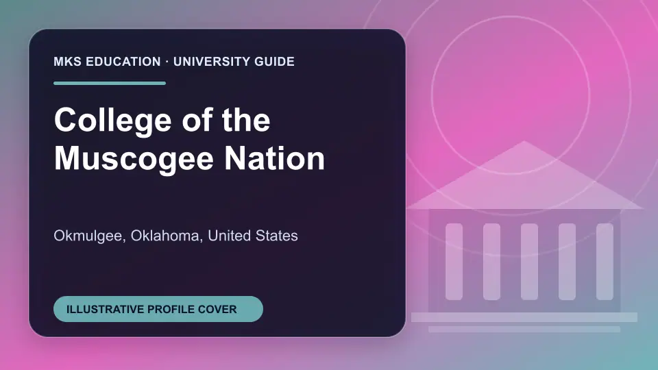 Illustrative MKS Education profile cover for College of the Muscogee Nation in the USA