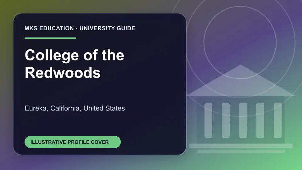 Illustrative MKS Education profile cover for College of the Redwoods in the USA