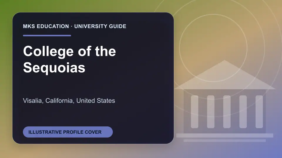 Illustrative MKS Education profile cover for College of the Sequoias in the USA