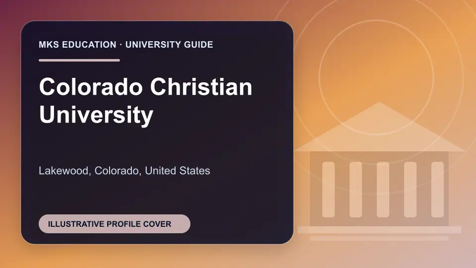 Illustrative MKS Education profile cover for Colorado Christian University in the USA