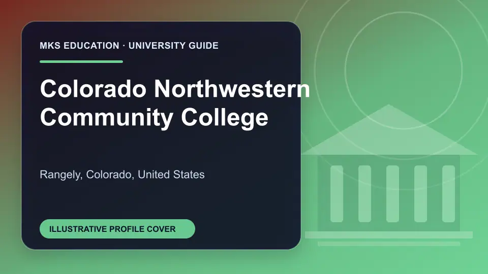 Illustrative MKS Education profile cover for Colorado Northwestern Community College in the USA