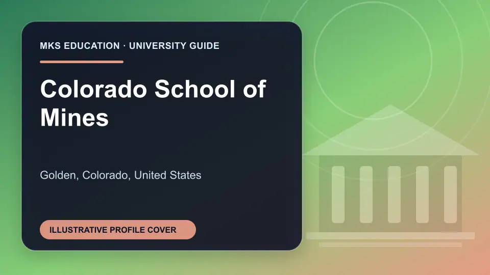 Illustrative MKS Education profile cover for Colorado School of Mines in the USA