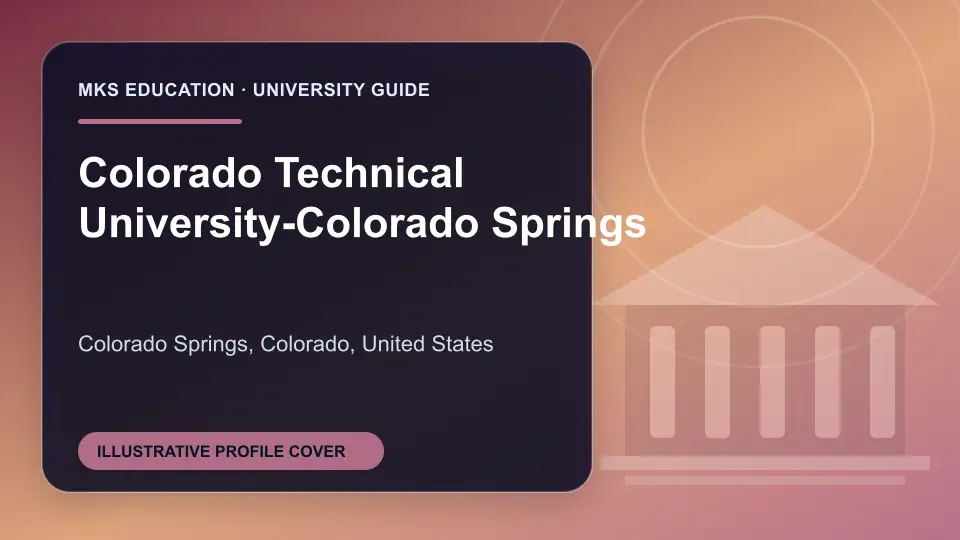 Illustrative MKS Education profile cover for Colorado Technical University-Colorado Springs in the USA