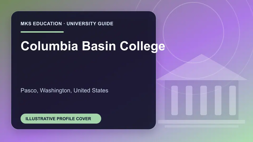 Illustrative MKS Education profile cover for Columbia Basin College in the USA