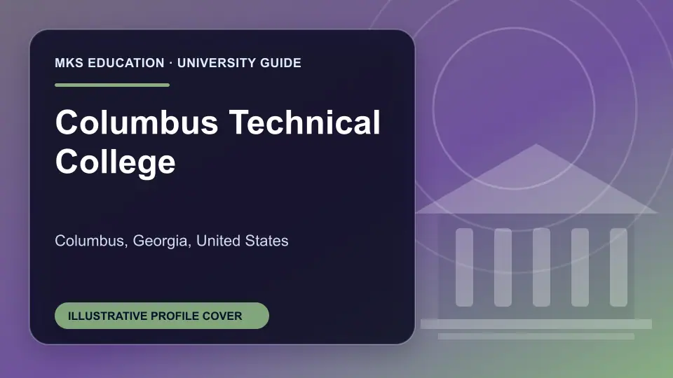 Illustrative MKS Education profile cover for Columbus Technical College in the USA