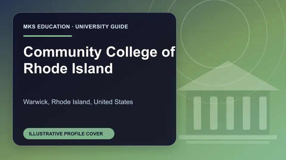 Illustrative MKS Education profile cover for Community College of Rhode Island in the USA