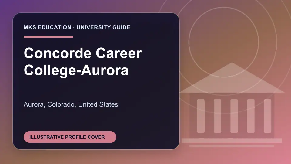 Illustrative MKS Education profile cover for Concorde Career College-Aurora in the USA