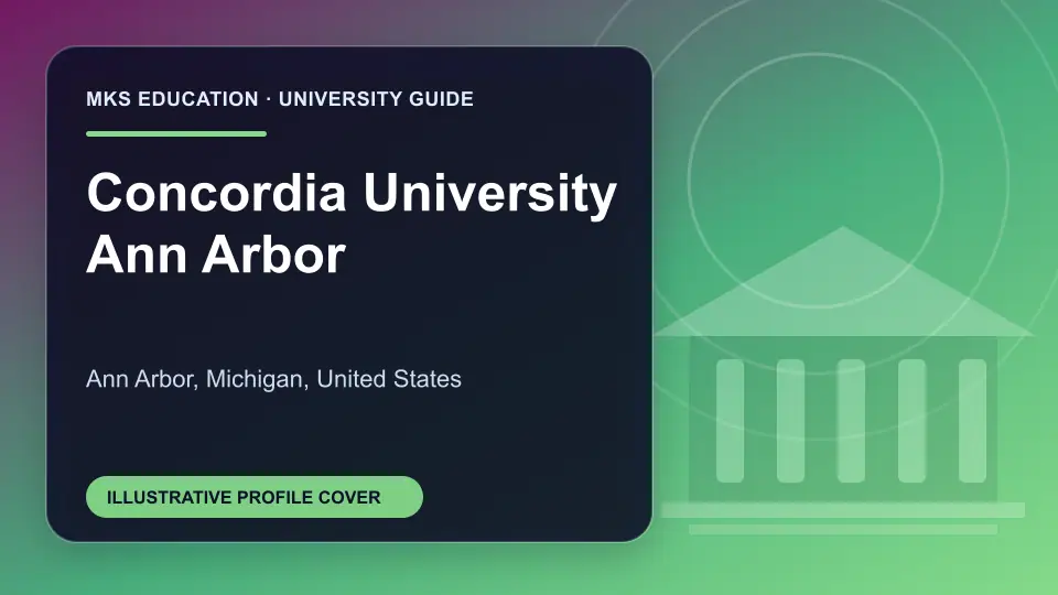 Illustrative MKS Education profile cover for Concordia University Ann Arbor in the USA