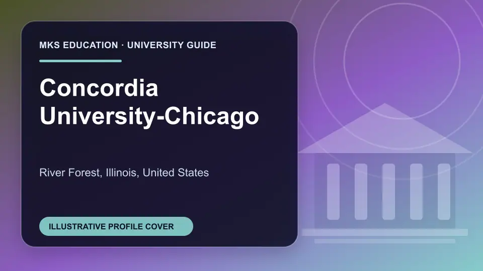 Illustrative MKS Education profile cover for Concordia University-Chicago in the USA