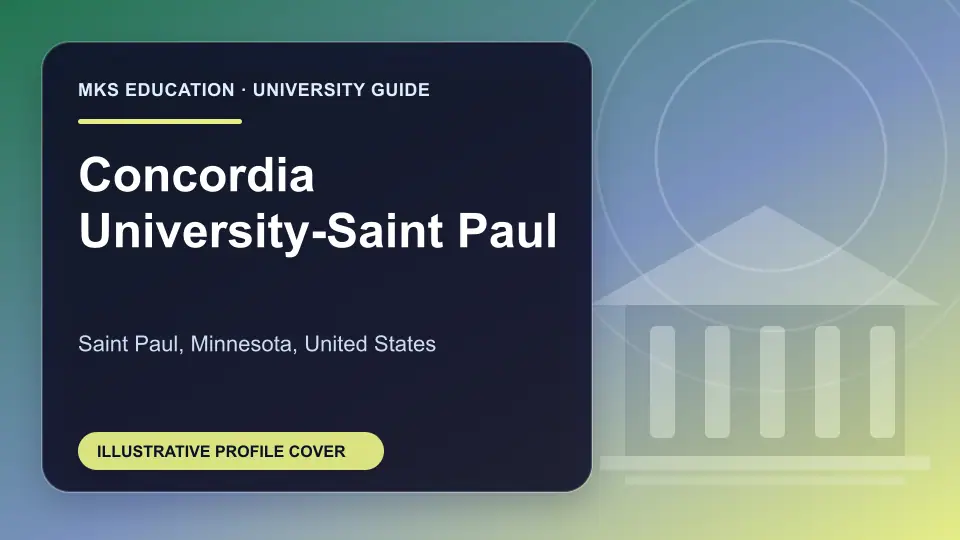 Illustrative MKS Education profile cover for Concordia University-Saint Paul in the USA