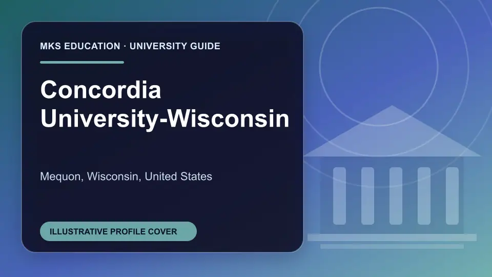 Illustrative MKS Education profile cover for Concordia University-Wisconsin in the USA