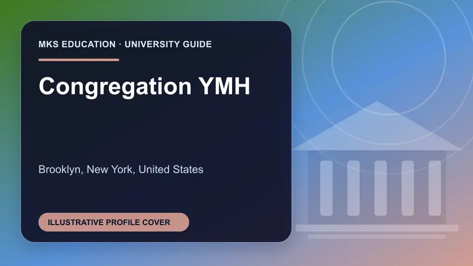 Illustrative MKS Education profile cover for Congregation YMH in the USA
