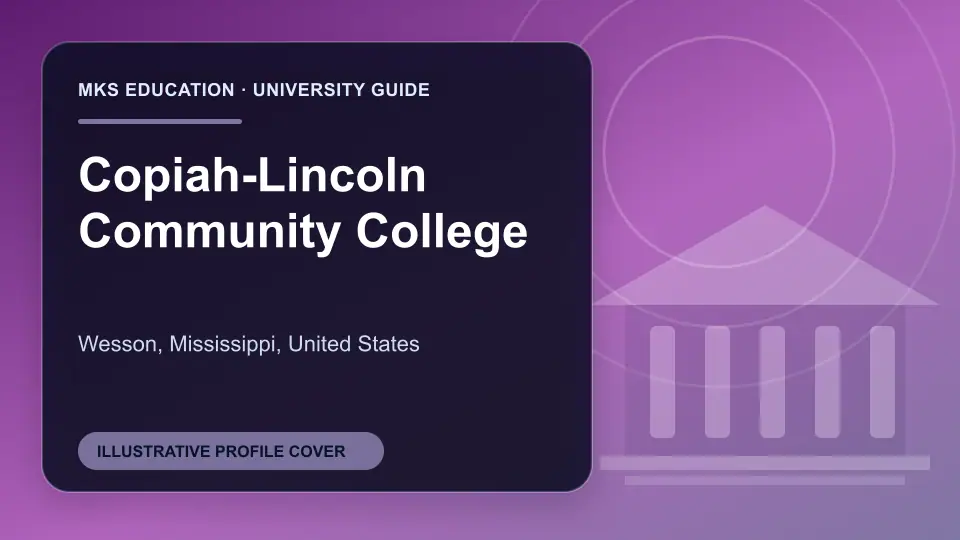 Illustrative MKS Education profile cover for Copiah-Lincoln Community College in the USA
