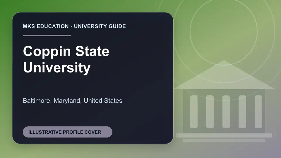 Illustrative MKS Education profile cover for Coppin State University in the USA