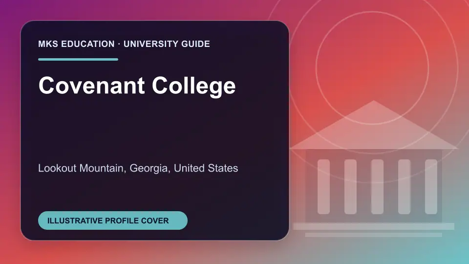 Illustrative MKS Education profile cover for Covenant College in the USA