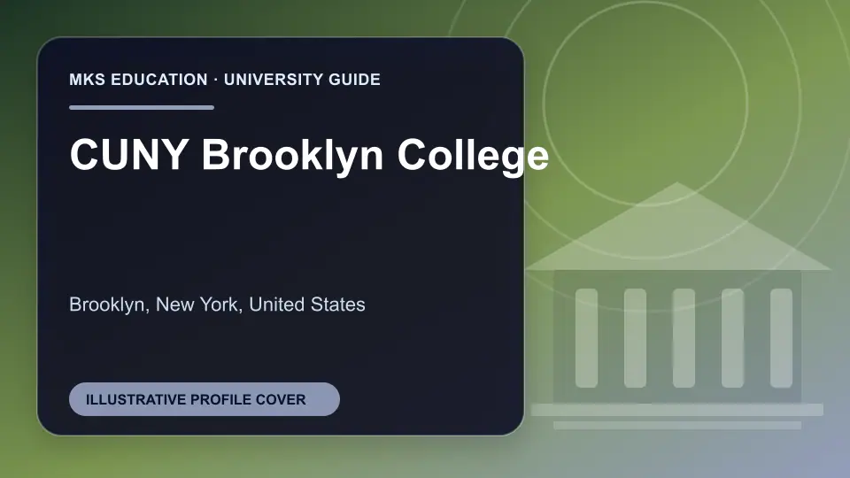 Illustrative MKS Education profile cover for CUNY Brooklyn College in the USA