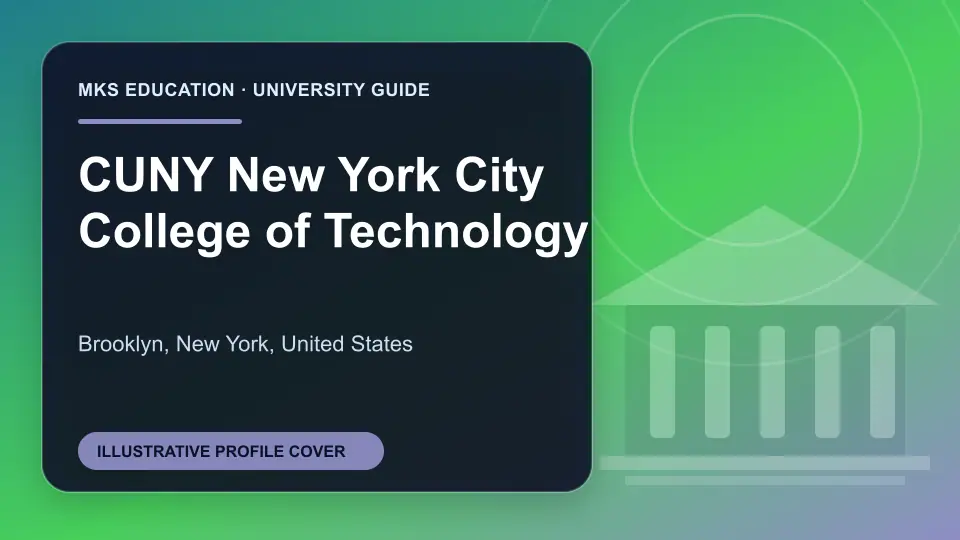 Illustrative MKS Education profile cover for CUNY New York City College of Technology in the USA
