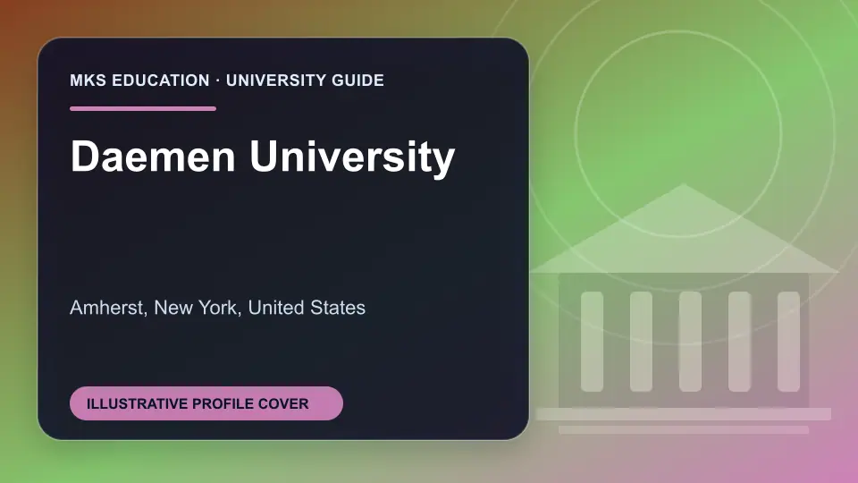 Illustrative MKS Education profile cover for Daemen University in the USA