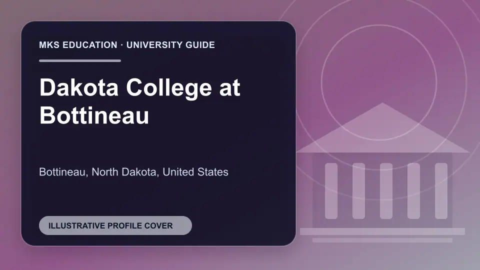 Illustrative MKS Education profile cover for Dakota College at Bottineau in the USA