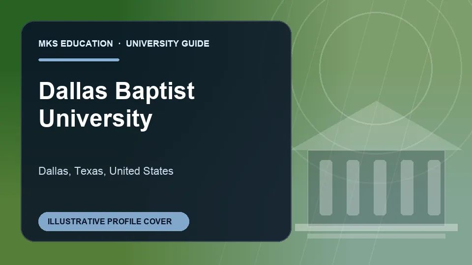 Illustrative MKS Education profile cover for Dallas Baptist University in United States