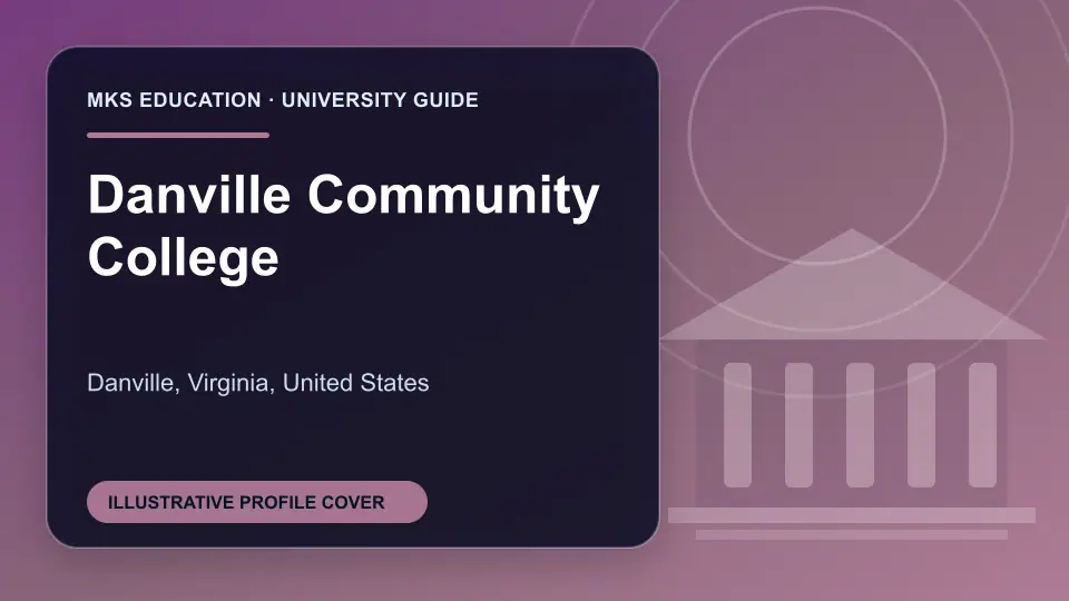 Illustrative MKS Education profile cover for Danville Community College in the USA