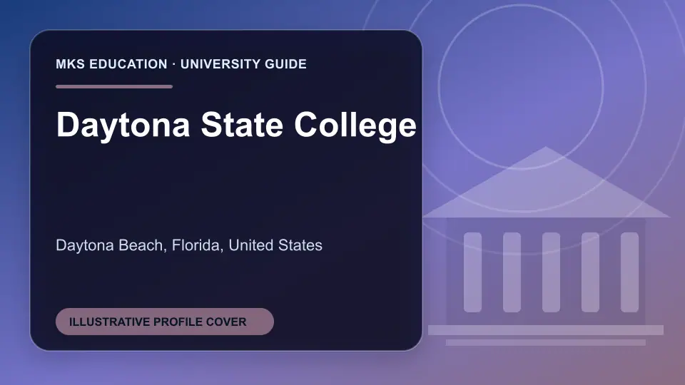 Illustrative MKS Education profile cover for Daytona State College in the USA