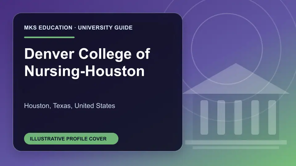 Illustrative MKS Education profile cover for Denver College of Nursing-Houston in the USA