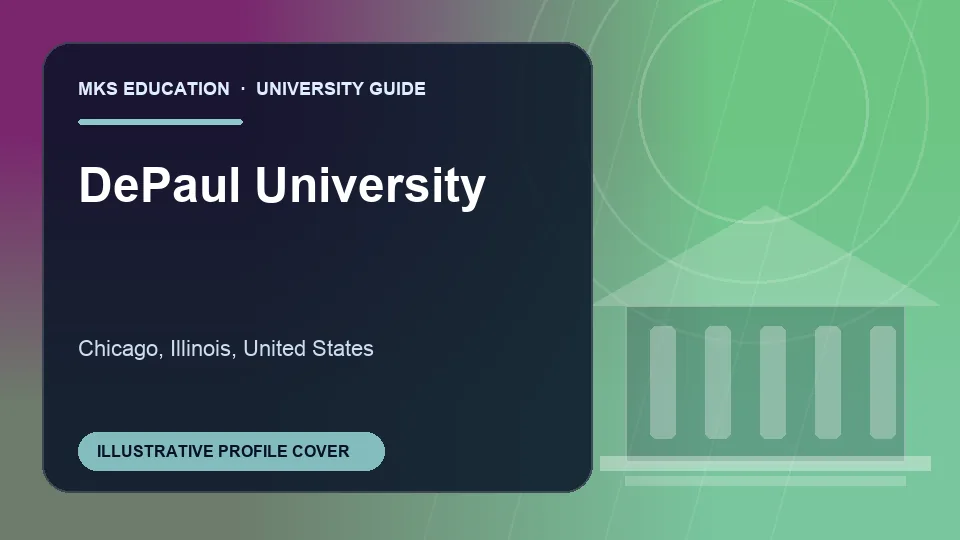 Illustrative MKS Education profile cover for DePaul University in United States