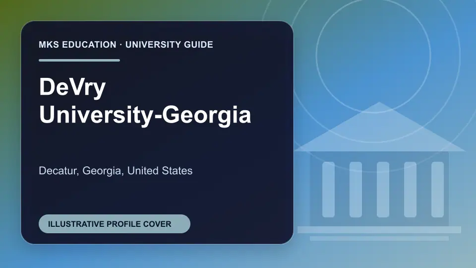 Illustrative MKS Education profile cover for DeVry University-Georgia in the USA