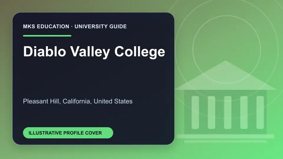 Illustrative MKS Education profile cover for Diablo Valley College in the USA