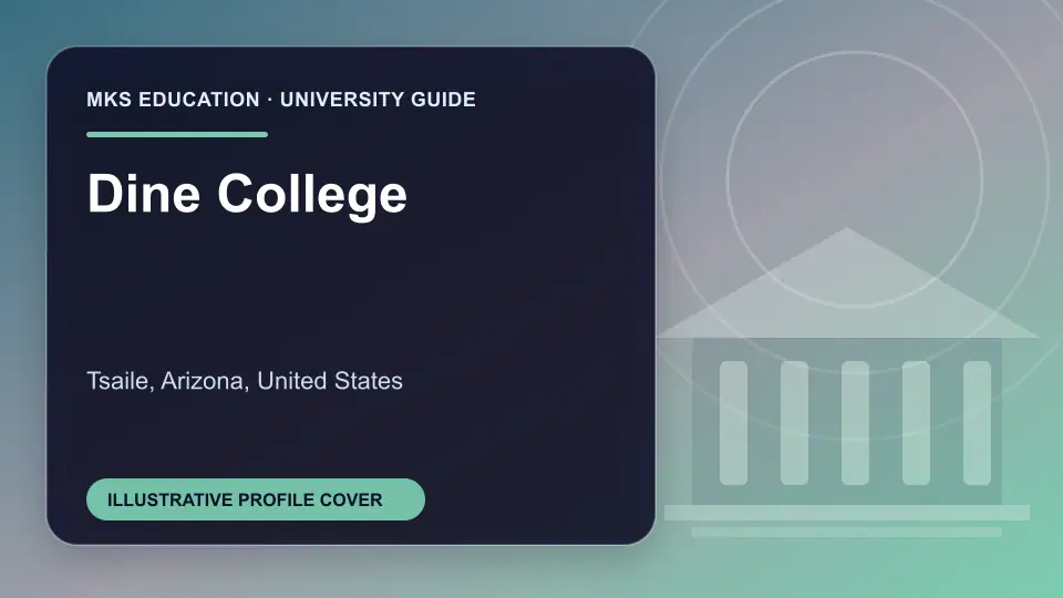 Illustrative MKS Education profile cover for Dine College in the USA