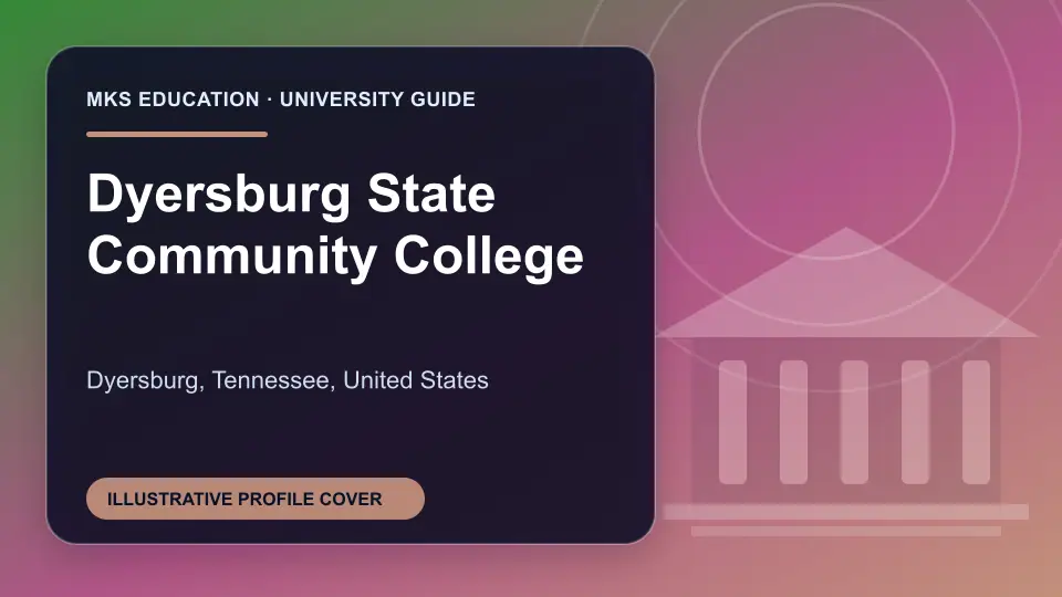 Illustrative MKS Education profile cover for Dyersburg State Community College in the USA