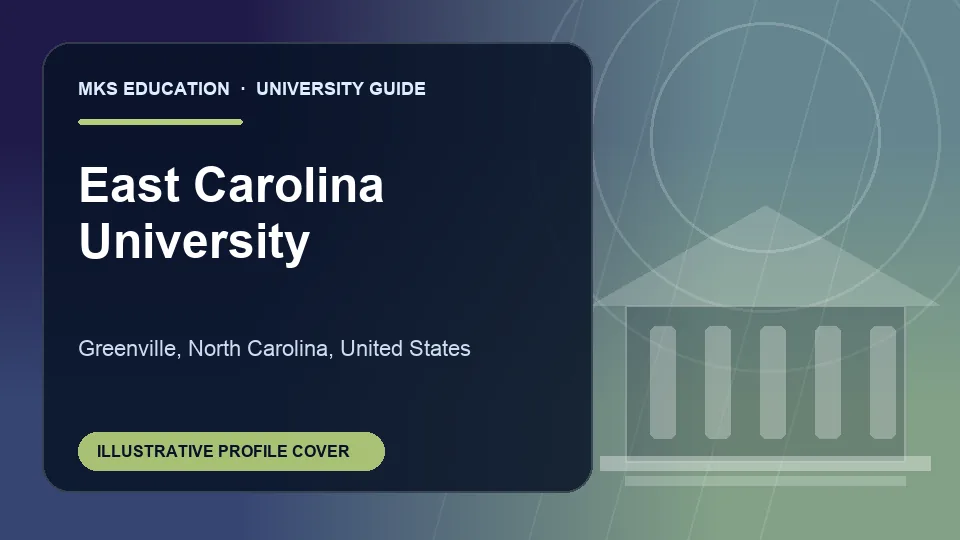 Illustrative MKS Education profile cover for East Carolina University in United States