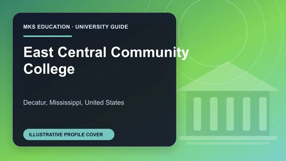 Illustrative MKS Education profile cover for East Central Community College in the USA