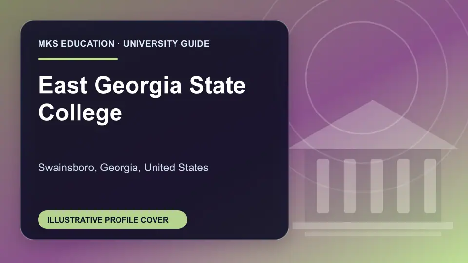 Illustrative MKS Education profile cover for East Georgia State College in the USA