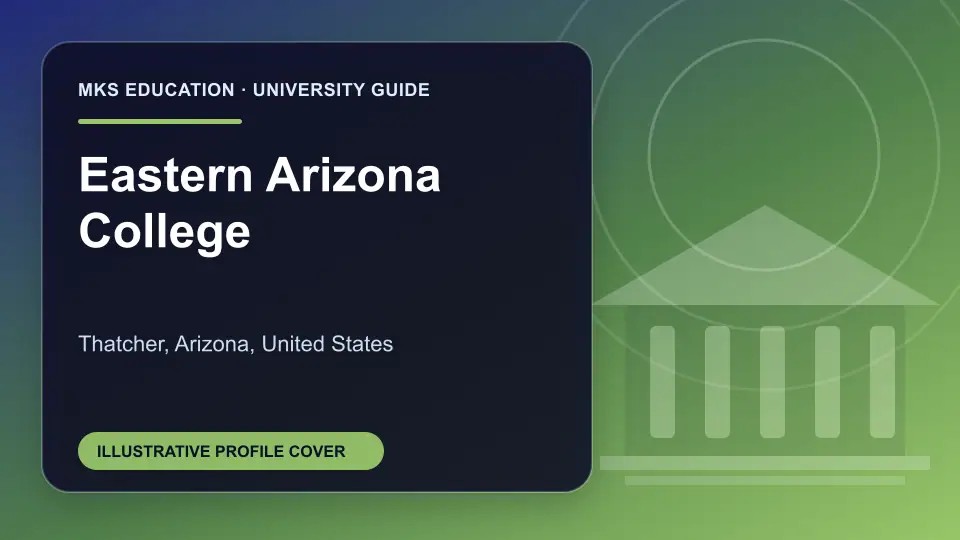 Illustrative MKS Education profile cover for Eastern Arizona College in the USA