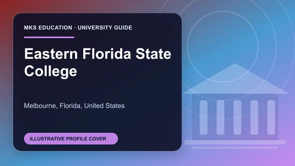 Illustrative MKS Education profile cover for Eastern Florida State College in the USA