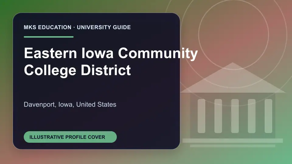 Illustrative MKS Education profile cover for Eastern Iowa Community College District in the USA