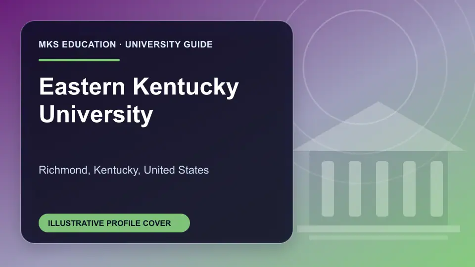 Illustrative MKS Education profile cover for Eastern Kentucky University in the USA