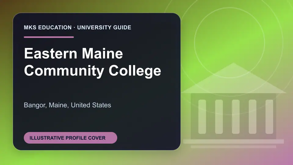 Illustrative MKS Education profile cover for Eastern Maine Community College in the USA