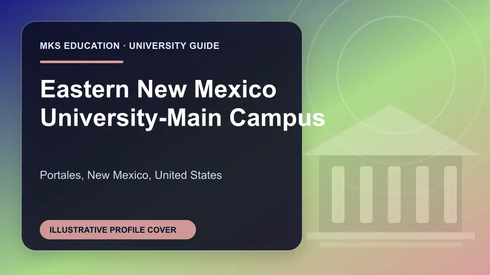 Illustrative MKS Education profile cover for Eastern New Mexico University-Main Campus in the USA