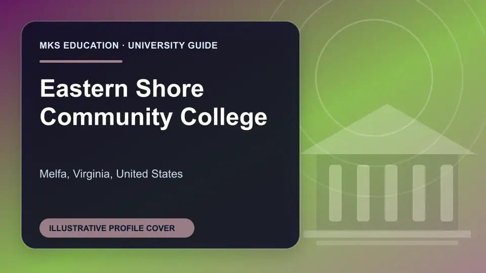 Illustrative MKS Education profile cover for Eastern Shore Community College in the USA