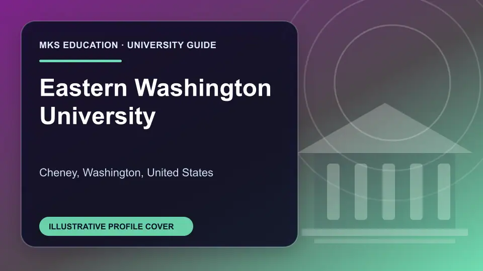 Illustrative MKS Education profile cover for Eastern Washington University in the USA