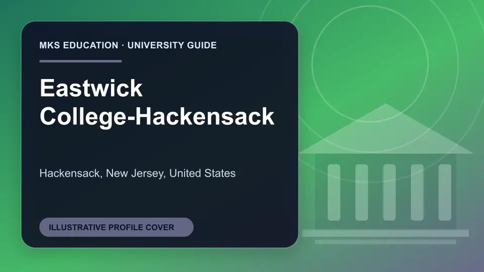 Illustrative MKS Education profile cover for Eastwick College-Hackensack in the USA