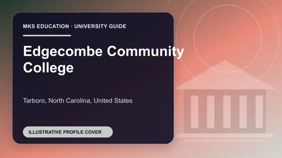 Illustrative MKS Education profile cover for Edgecombe Community College in the USA